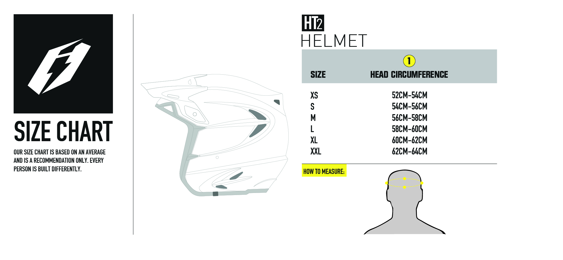 Helmet HT2 Linez Green/Black/White | Trials Bike Store